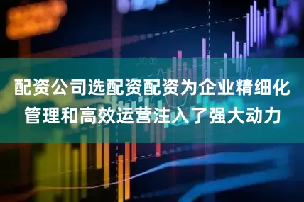 配资公司选配资配资为企业精细化管理和高效运营注入了强大动力