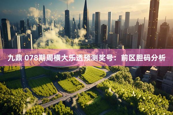 九鼎 078期周横大乐透预测奖号：前区胆码分析